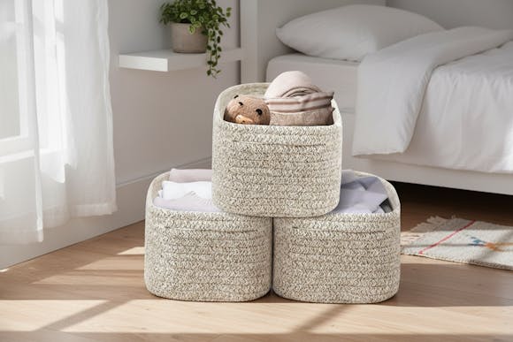 Add Stylish Storage for Just $5 Each With These Rope Bins From Walmart