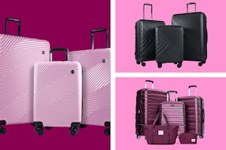 3 stock images of luggage sets