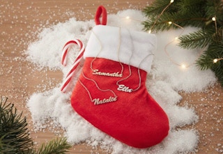 Script Name Necklace and Stocking