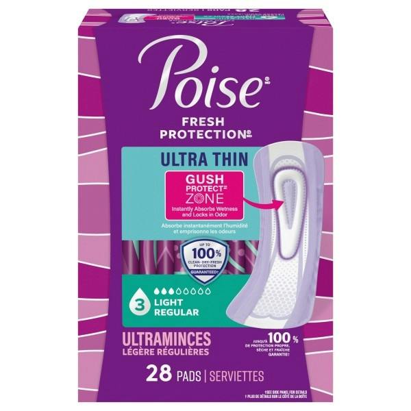 2 Poise Ultra Thin Pads Packs