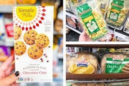 simple mills, buitoni, and oroweat products on 3-photo collage