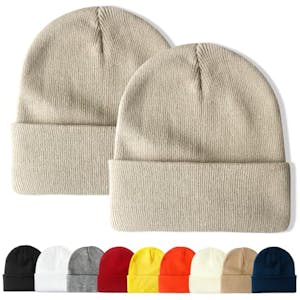 Unisex Beanie Hat 2-Pack