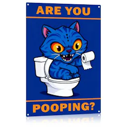 Funny Tiger Bathroom Tin Sign