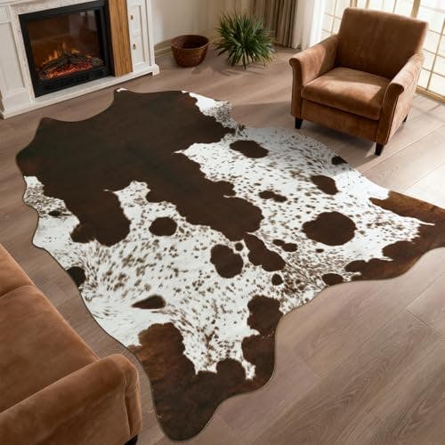 Faux Cowhide Print Rug