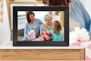 black picture frame on stand