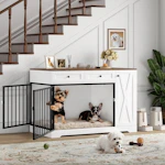 Dog Crate with Storage Cabinet