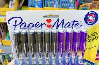 close up of paper mate mechanical pencils package