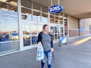 woman walking out of ross