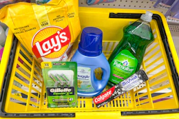 dollar general groceries in shopping cart