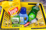 dollar general groceries in shopping cart