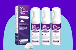 5% Minoxidil Foam 3-Pack, Under $12 for a Limited Time on Amazon (Reg. $31) card image