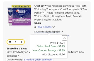 Crest Toothpaste 4-Pack
