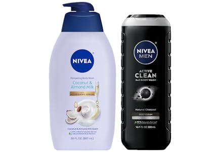 2 NIVEA Body Washes