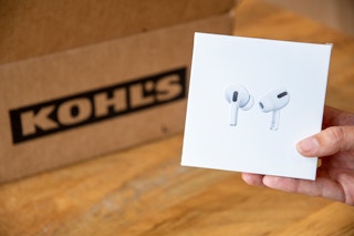 apple airpods and kohl's box