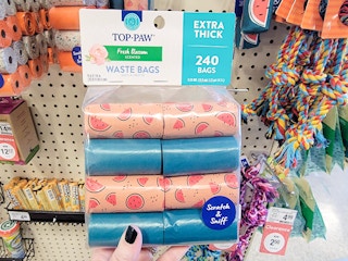 watermelon print dog waste bags