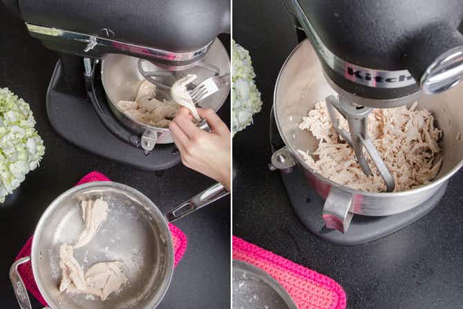 Making pulled pork or buffalo chicken dip? Use your KitchenAid to shred the meat.