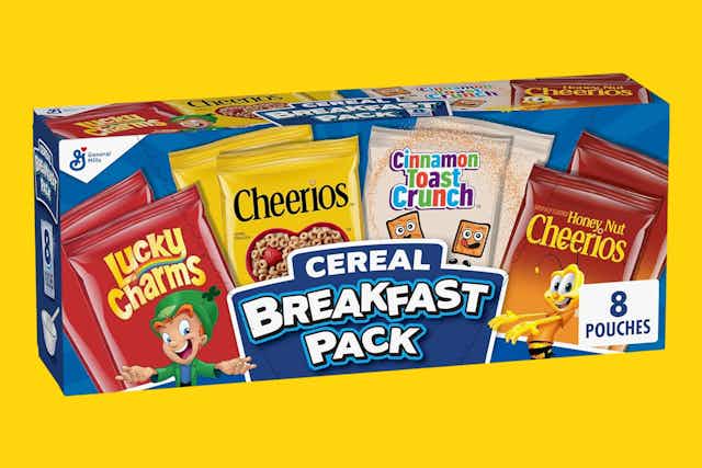 Breakfast Cereal Variety Pack, as Low as $3.10 on Amazon  card image