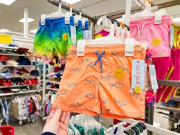 Toddler Swimwear on Sale at Target: $7 Swimsuits, Swim Shorts, and More card image