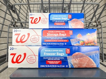 walgreens food storage bags in cart