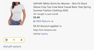 shirt Amazon receipt