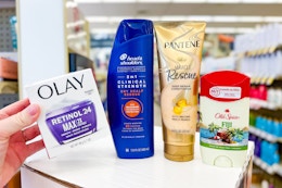 Huge Coupon Savings + $10 CVS ExtraBucks on Old Spice, Pantene, Olay, More card image