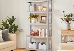 Heavy-Duty Steel Shelving Unit 2-Pack, Just $74 at Walmart card image