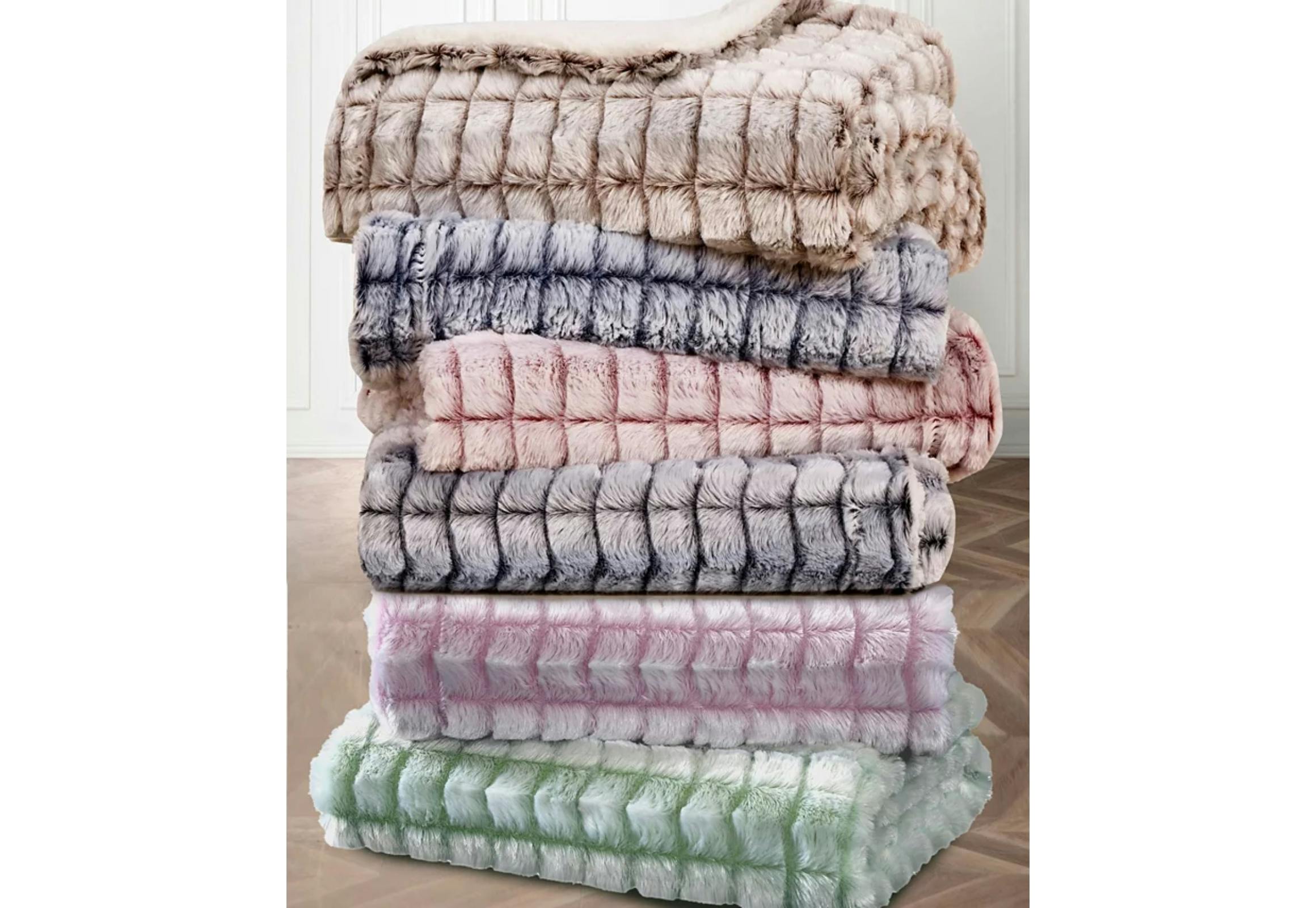 Royal Luxe Faux Sherpa Throw Blanket