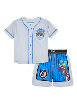 Kids' Rash Guard and Swim Trunk Set