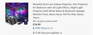 galaxy projector Amazon receipt