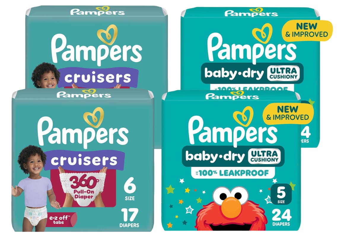 4 Pampers Diaper Packs