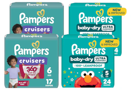 4 Pampers Diaper Packs