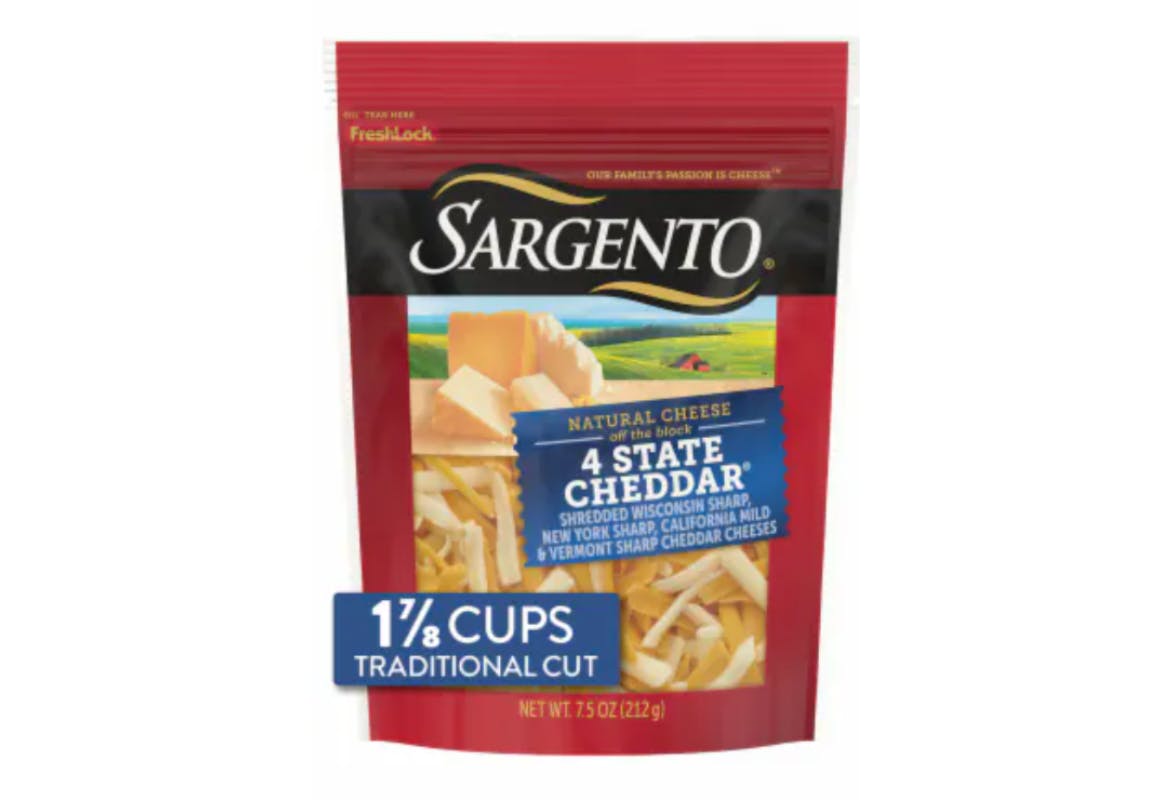 3 Sargento Shredded Cheeses