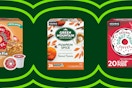 green mountain and the donut shop k-cups on a green collage background