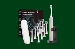 Sonic Electric Toothbrush Set, Only $8.99 on Amazon card image