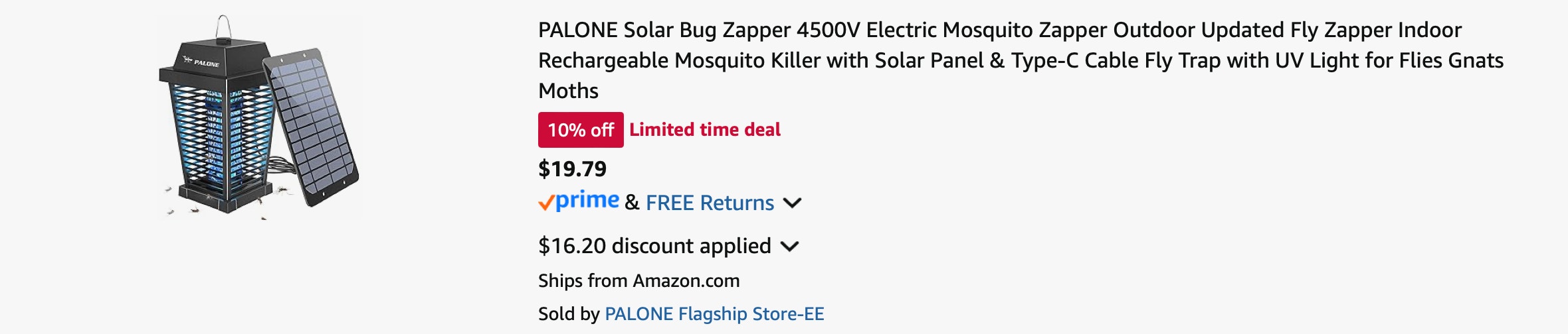 Amazon Solar Bug Zapper 2025 2