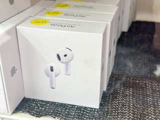 apple airpods 4 sitting on a target shelf