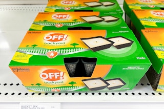 off bucket candle 2-pack sitting on a target shelf