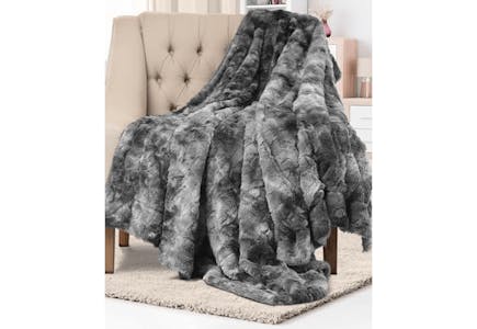 Faux Fur Throw Blanket