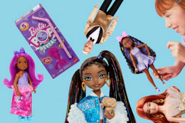 6 different Barbie Dolls