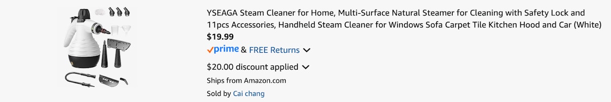 Amazon Multi-Surface Steam Cleaner 2025