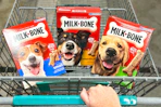 milk-bone dog treats in shopping cart