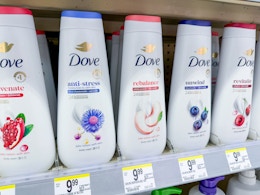 dove body washes on walgreens shelf