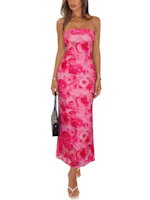 Women's Strapless Midi Dress