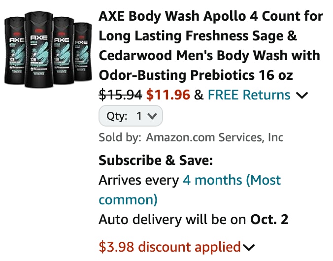 Axe Body Wash