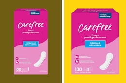 Carefree 120-Count Panty Liners, as Low as $4 on Amazon card image