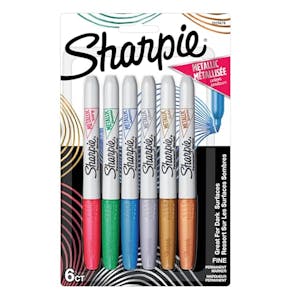 Sharpie Metallics Permanent Markers 6-Pack