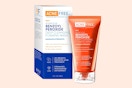 acnefree body wash on cream background