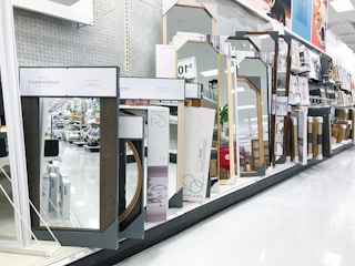mirrors sitting on a target shelf