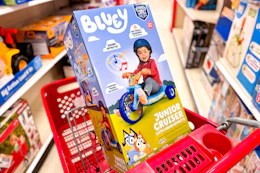 fly-wheels-bluey-tricycle in target cart