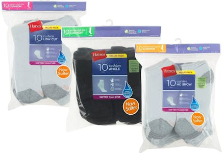 Hanes Women's 10-Pack Socks